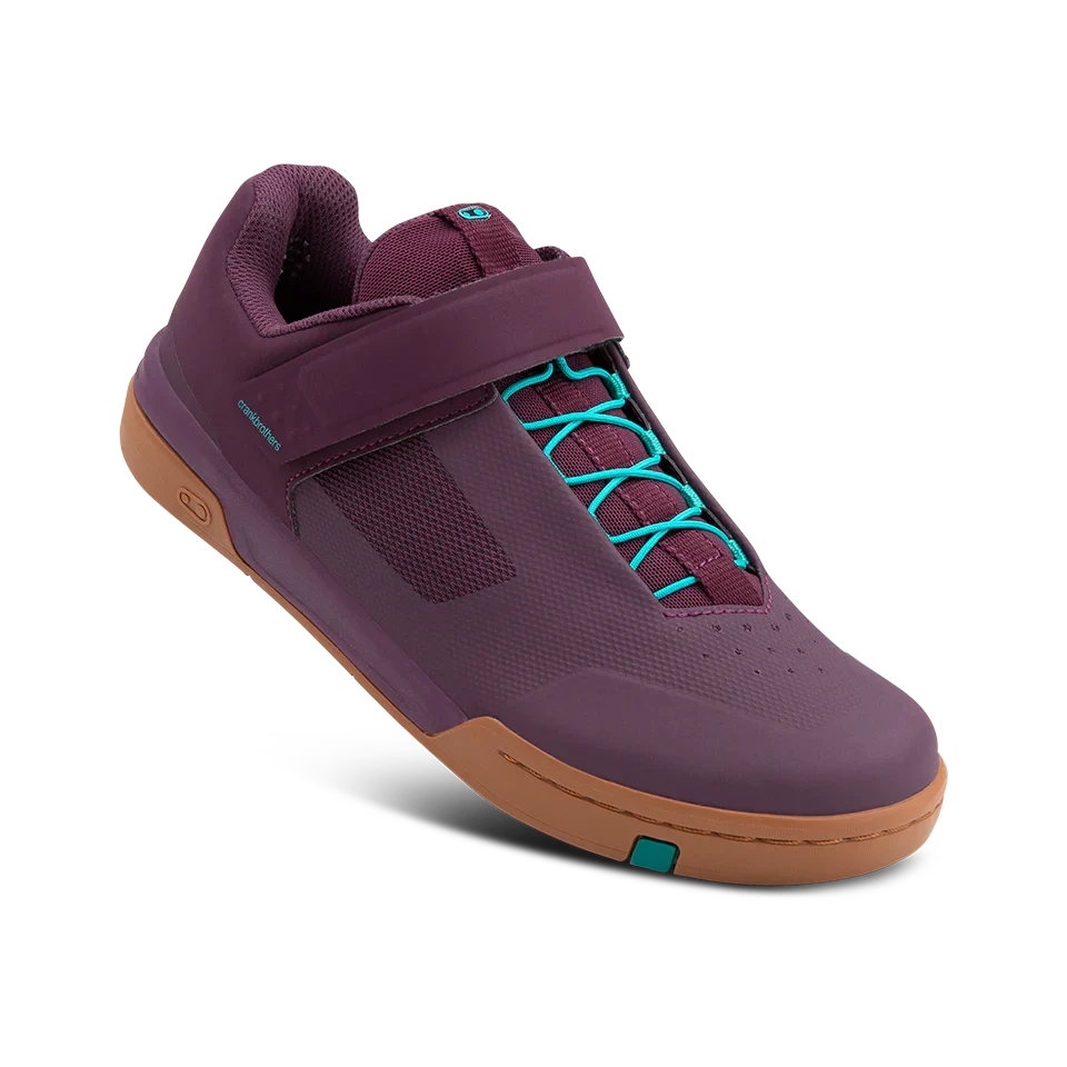 Stamp Speed Lace Flat Shoes - Purple/Gum | Crankbrothers UK