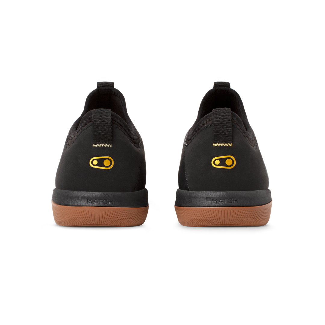 Stamp Street Fabio Flat Shoes - Black/Gum | Crankbrothers UK