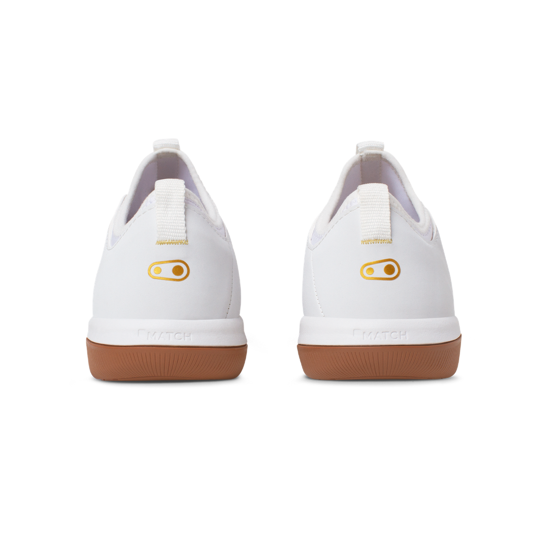 Stamp Street Fabio Flat Shoes - White/Gum | Crankbrothers UK