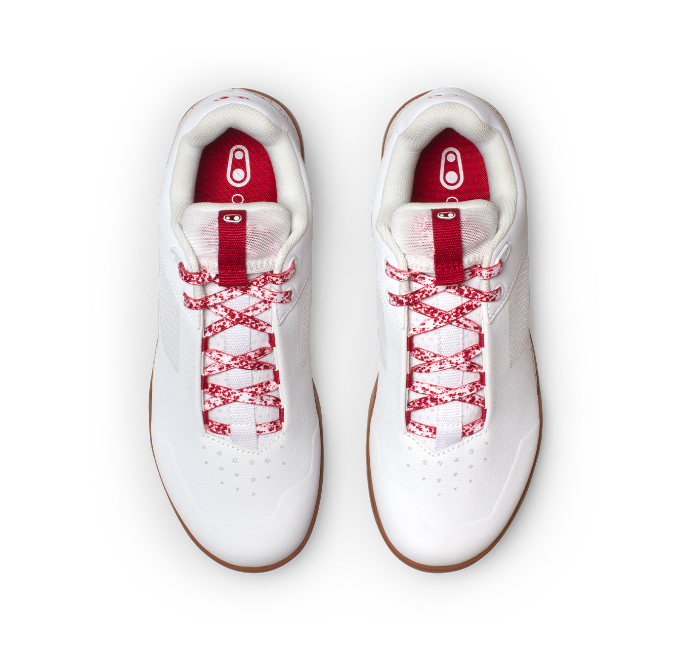 Mallet Lace Clip-In Shoes - White/Red Splatter