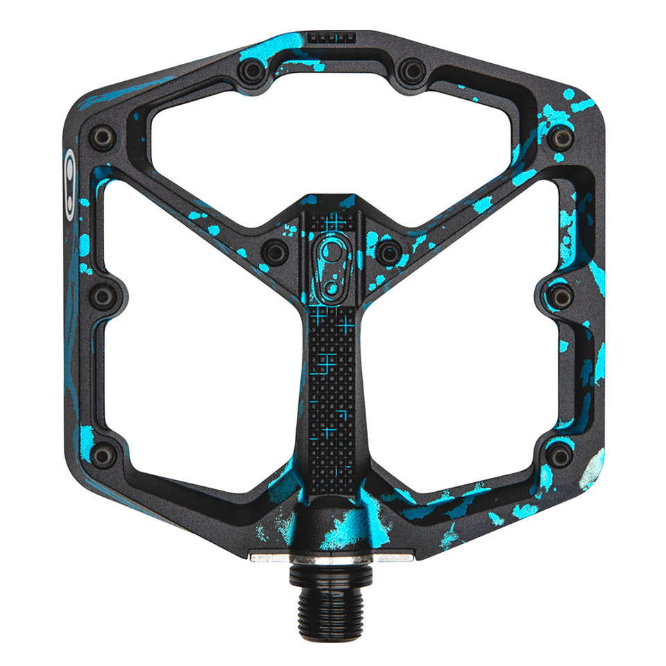Stamp 7 Large Alloy Flat Pedals - Blue Splatter