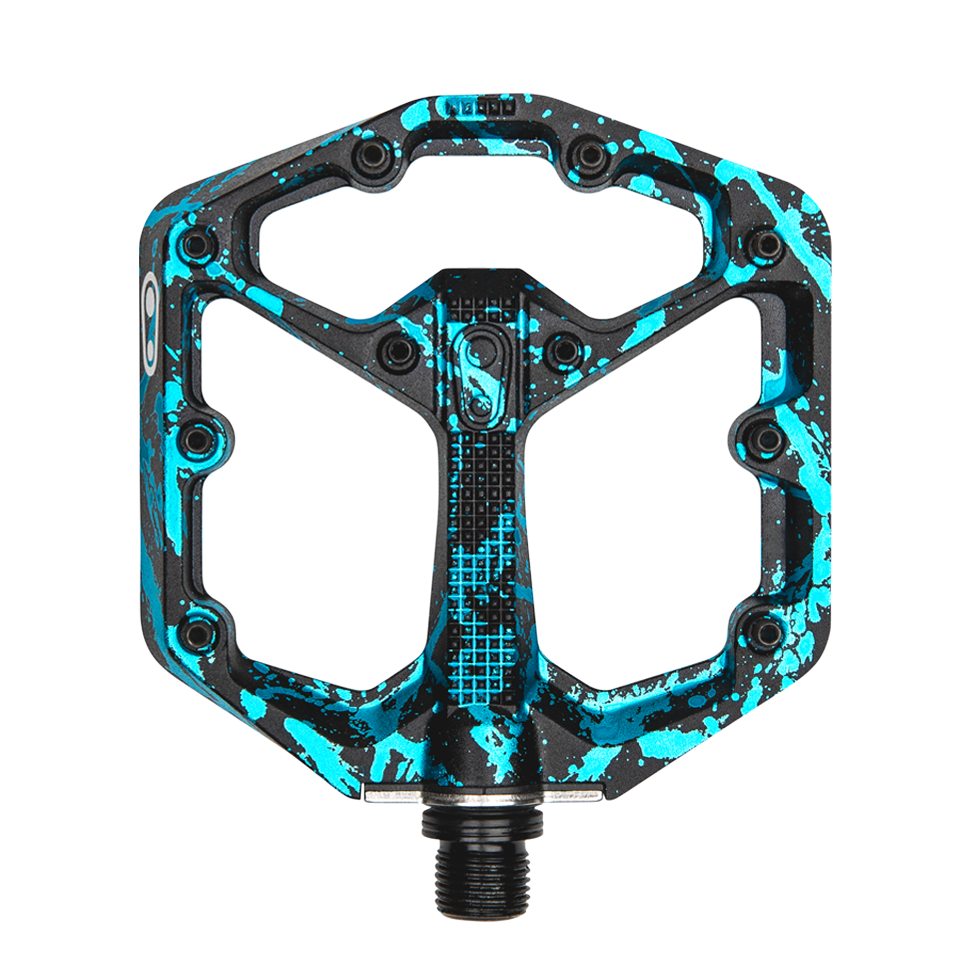 Stamp 7 Small Alloy Flat Pedals - Blue Splatter