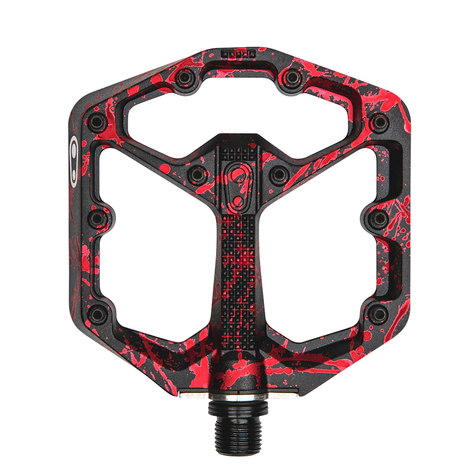 Stamp 7 Small Alloy Flat Pedals - Red Splatter