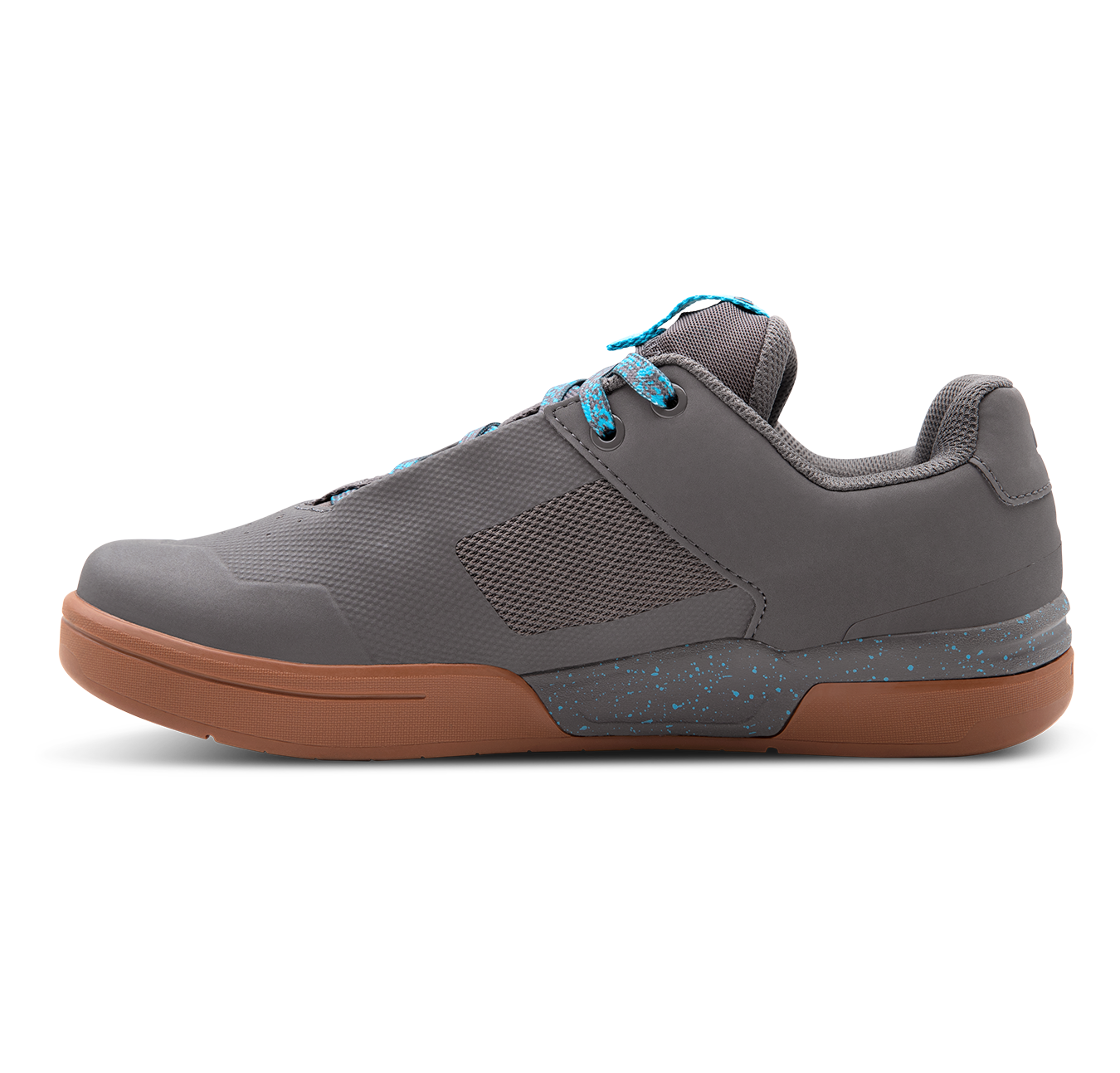 Stamp Lace Flat Shoes - Grey/Blue Splatter