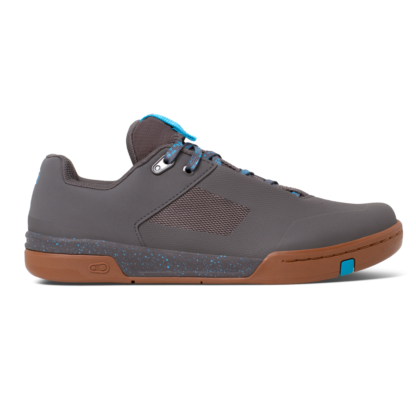 Stamp Lace Flat Shoes - Grey/Blue Splatter