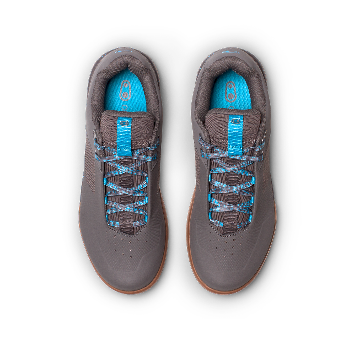 Stamp Lace Flat Shoes - Grey/Blue Splatter