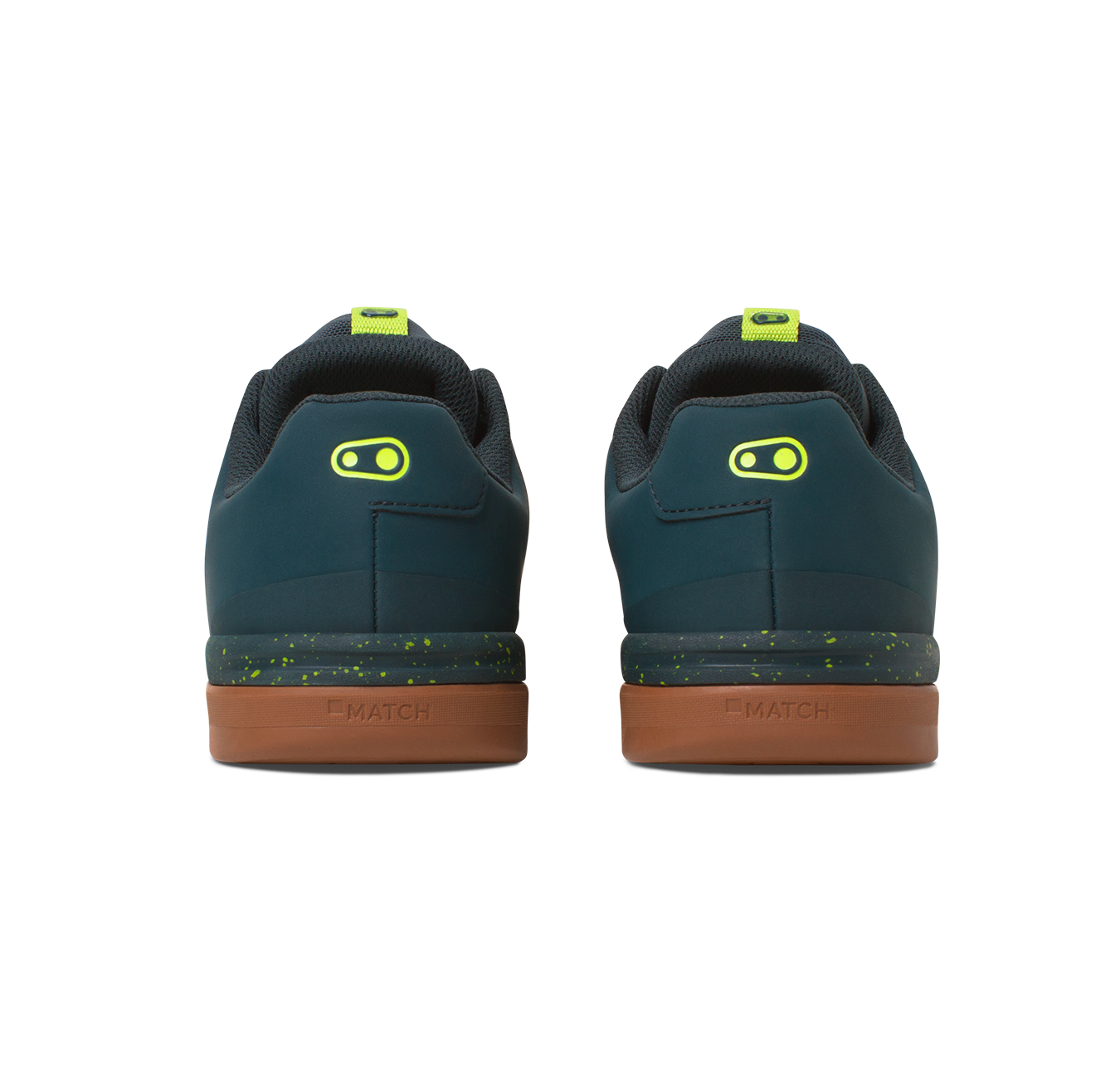 Stamp Lace Flat Shoes - Petrol/Lime Splatter