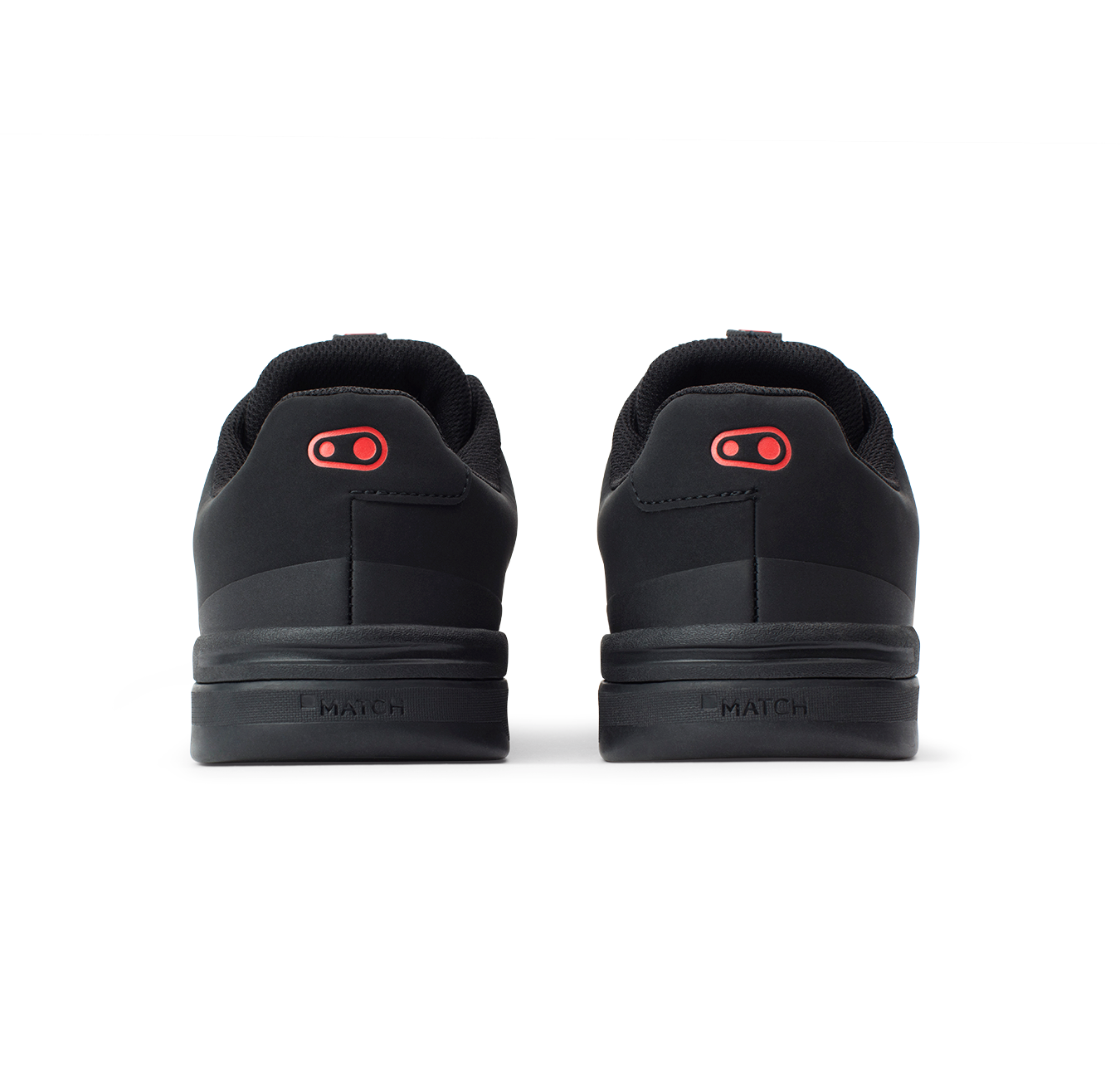 Stamp Lace Flat Shoes - Black/Red