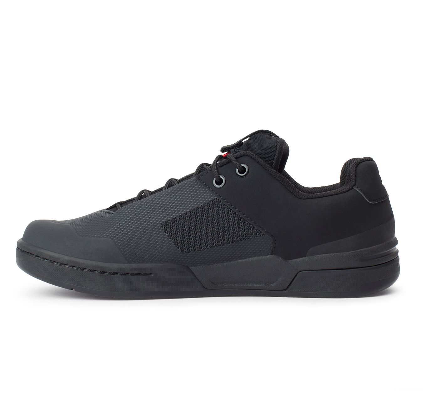 Stamp Lace Flat Shoes - Black/Red