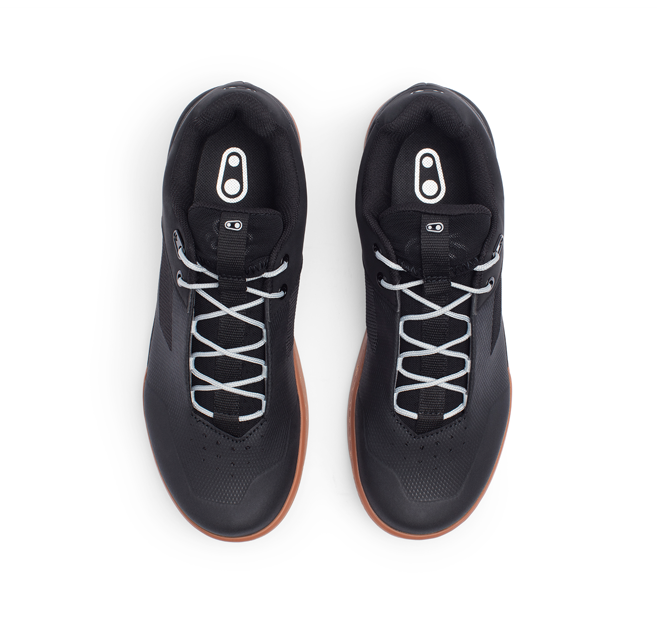 Stamp Lace Flat Shoes - Black/Gum