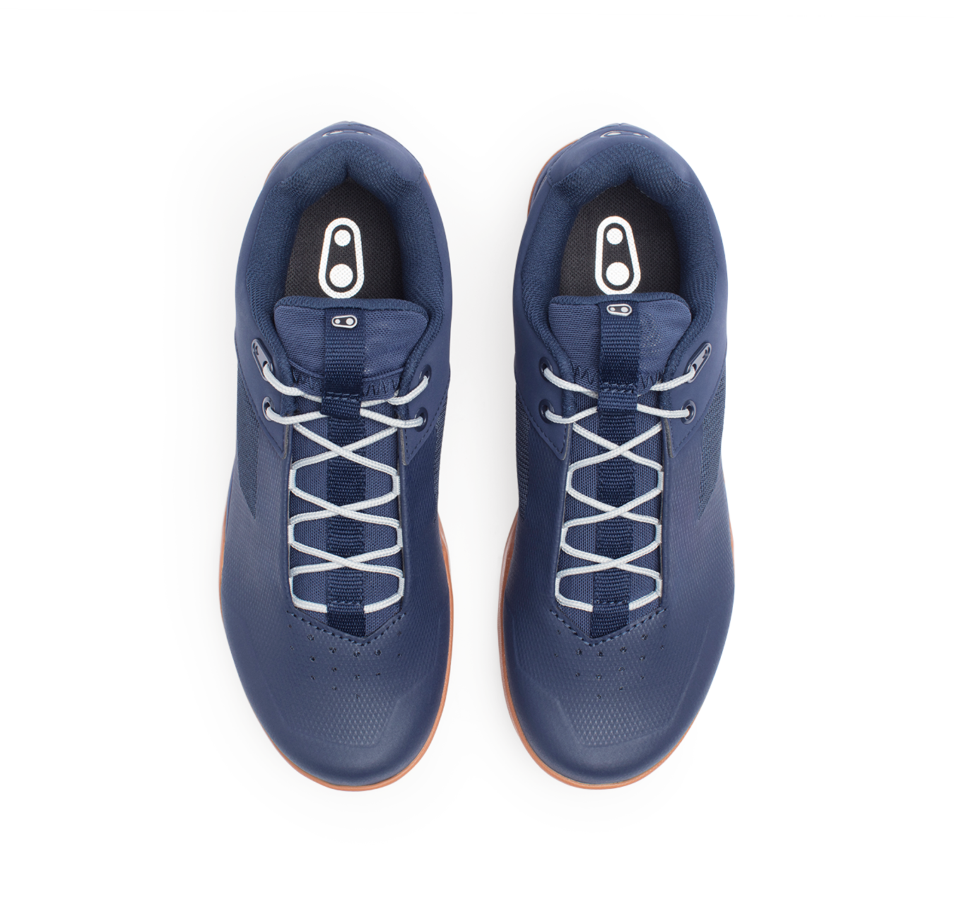 Stamp Lace Flat Shoes - Navy/Gum