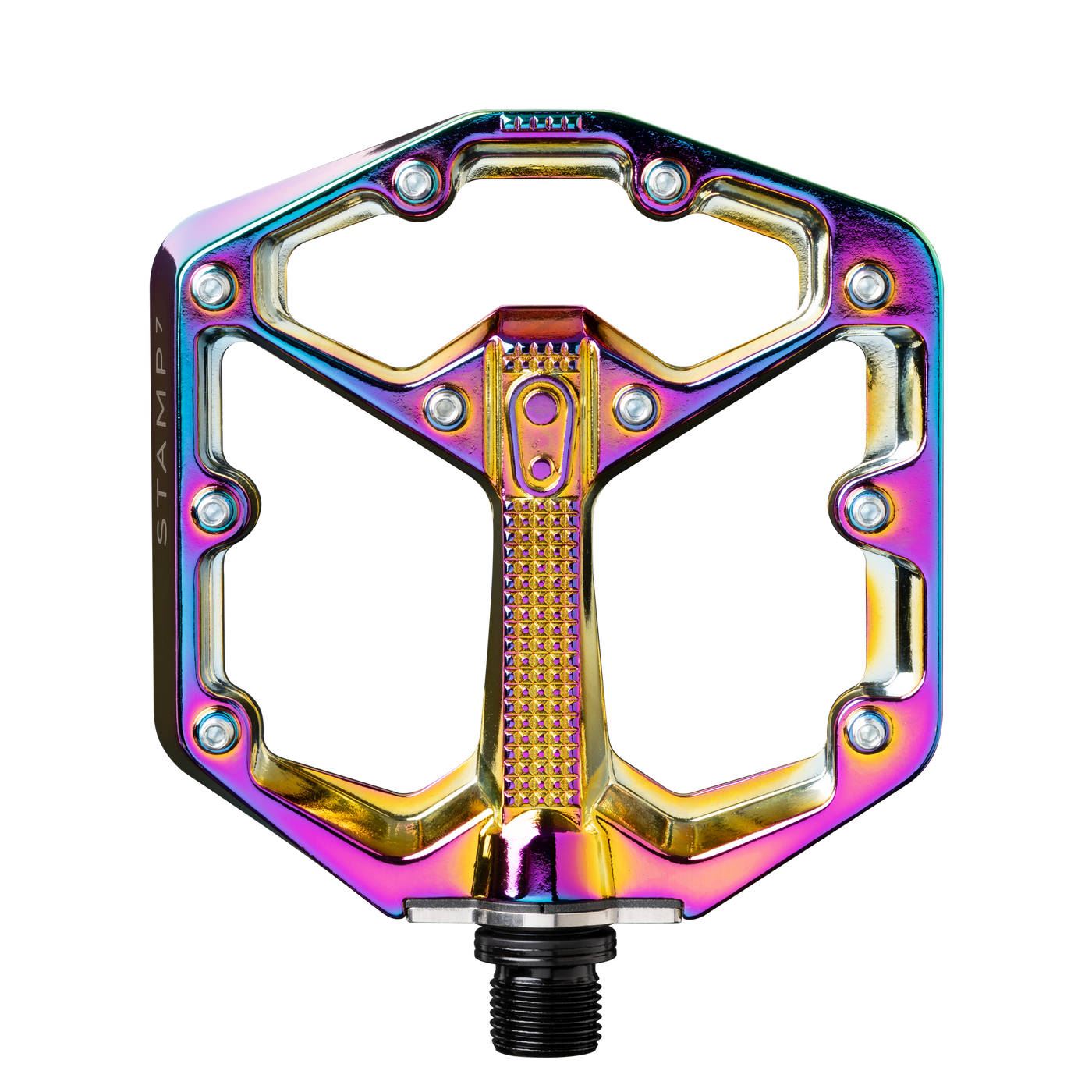 Stamp 7 Small Alloy Flat Pedals - Oil Slick