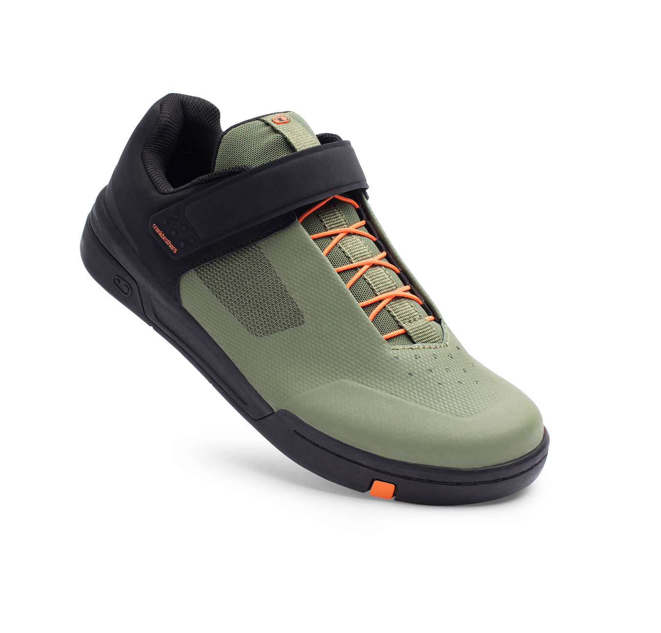 Stamp Speed Lace Flat Shoes - Green/Orange