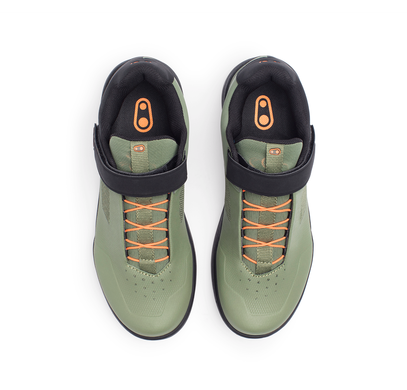 Stamp Speed Lace Flat Shoes - Green/Orange