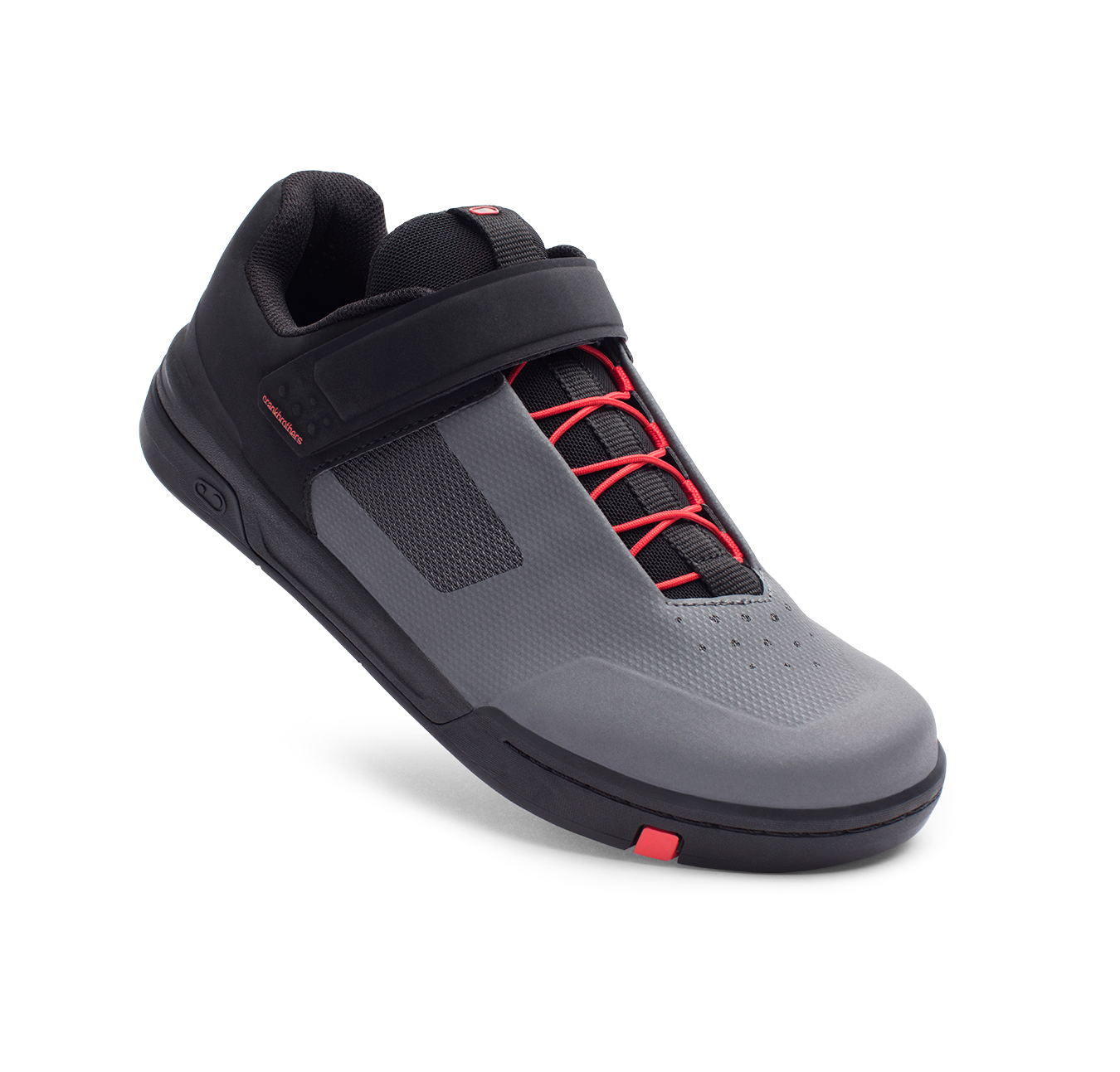 Stamp Speed Lace Flat Shoes - Grey/Red